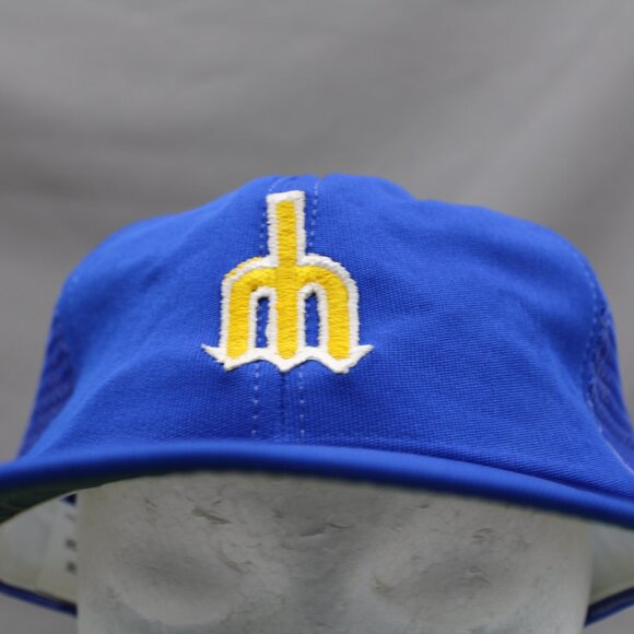 Seattle Mariners Hat (VTG) -Original Logo Trucker Hat by Annco - Adult Snapback - Picture 2 of 9
